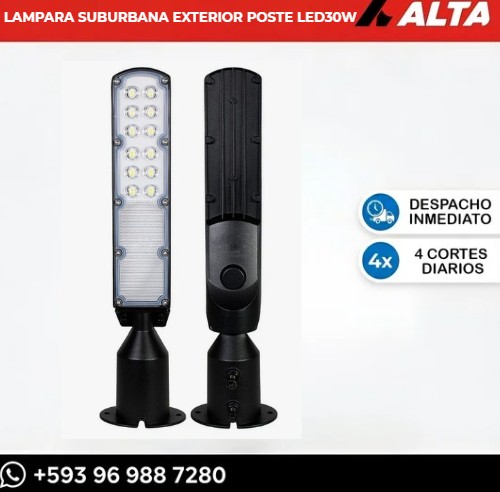 Lampara suburbana exterior poste Led30w
